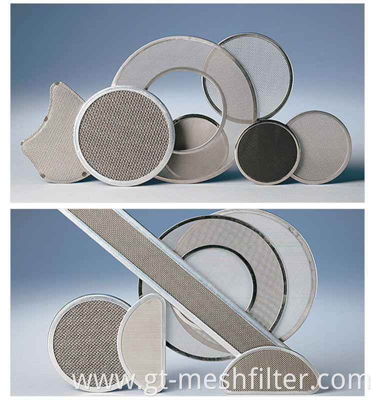 80 mesh 60 mesh SS 304 sandwich extruder screen filter disc